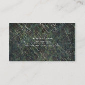 グリーン&シルバー アーミー カモフラージュ ラグジュアリー エレガント 名刺 (裏面)