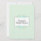 グリーン シンプル ブライダル シャワー 招待状 (裏面)