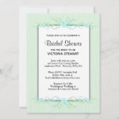 グリーン シンプル ブライダル シャワー 招待状 (正面)