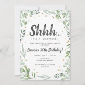 グリーン·シー·アトルド·誕生日 招待状 (正面)