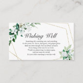 グリーン×ジオメトリック ウェディングシャワー ウィッシングウェル エンクロージャーカード (正面)