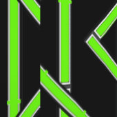 グリーン・ジオ・ブラック 壁紙 (縫い目)