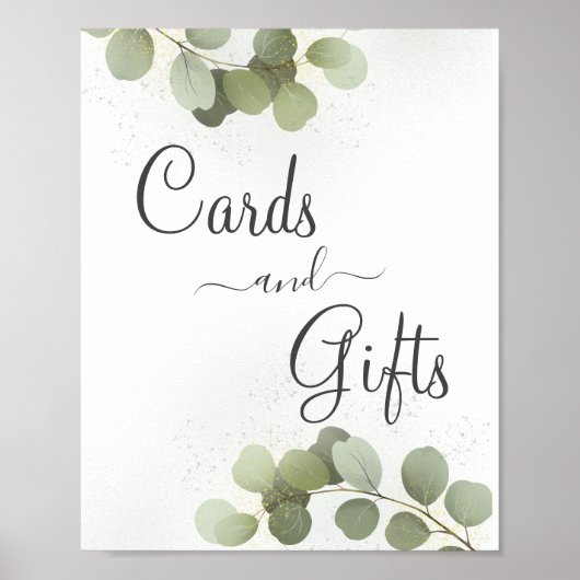 グリーン ジュエリー ユーカリ ポスター (正面)