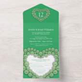 グリーン·ジ結婚ェードの記念日12、35パーティー  オールインワン招待状 (内側)