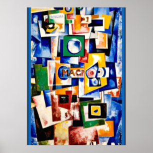 グリーン・スクエアの上昇と女性のバイオリン ポスター