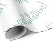 グリーン スクリプト ウェディング シャワーのお祝い ラッピングペーパー (ロールコーナー)