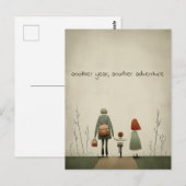 グリーン・スクールボーイと保護者 ポストカード (正面/裏面)