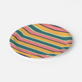 グリーン ストリップ ミックス ペーパープレート (アングル)