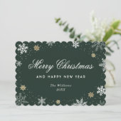 グリーン スノーフレーク ウォーターカラー ボタニカル シーズンカード (スタンド正面)