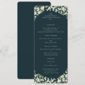 グリーン スノーベリー クリスマス ディナー フラット 4 コース メニュー (正面/裏面)