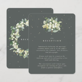 グリーン スノーベリー+ユーカリ ブーケ 披露宴 エンクロージャーカード