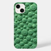 グリーン スパイラル テクスチャー iPhoneケース モダンな見た目 Case-Mate iPhoneケース (裏面)