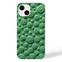 グリーン スパイラル テクスチャー iPhoneケース モダンな見た目