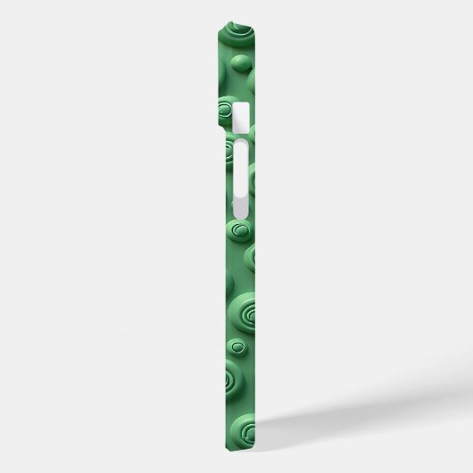 グリーン スパイラル テクスチャー iPhoneケース モダンな見た目 Case-Mate iPhoneケース (裏面 / 左)