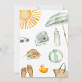 グリーン スプラッシュベイビーシャワー 招待状 (裏面)