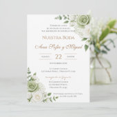 グリーン スペイン 結婚式 招待状 (スタンド正面)