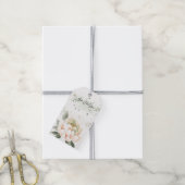 グリーン・スポッテッド・芍薬 ギフトタグ (より糸付き)