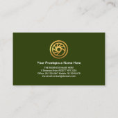 グリーン・スポーツ・カー・ヘッドライトの詳細自動化 名刺 (裏面)