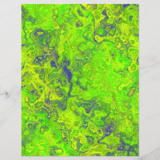 グリーン スワイリー マーブル まとめ 紙 スクラップブック ページ (正面)