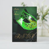 グリーン スワール マスクパーティー 出席案内 招待状 (スタンド正面)