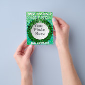 グリーン タイダイ フォト イベント フライヤー (手)