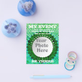 グリーン タイダイ フォト イベント フライヤー (シングル)