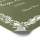 グリーン タラベラ タイル スペイン 共有 レシピ ブライダル ポスター (角)