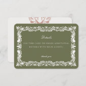 グリーン タラベラ タイル  詳細カード 招待状 挿入紙 (正面/裏面)