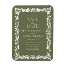グリーン タレヴェラ タイル スペイン フィエスタ Save the Date マグネット
