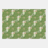 グリーン&タンアイリッシュ飲料&ドーナツ ラッピングペーパーシート (正面2)