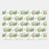 グリーン&タンアイリッシュ飲料&ドーナツ ラッピングペーパーシート (正面)