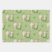 グリーン&タンアイリッシュ飲料&ドーナツ ラッピングペーパーシート (正面)