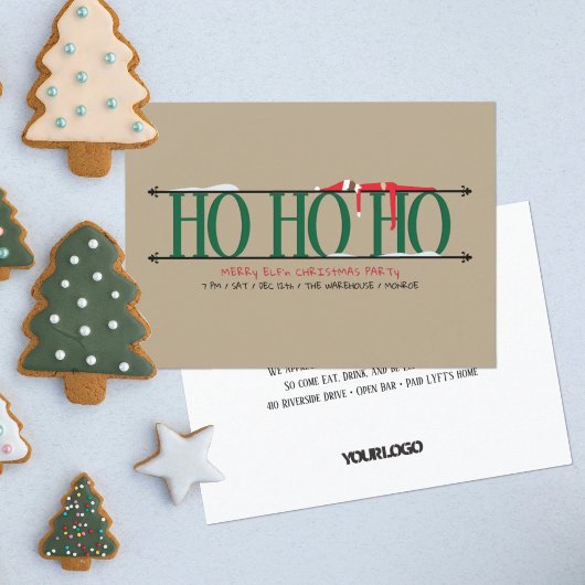 グリーン&タンエルフの悪ふざけスタッフクリスマスパーティー 招待状