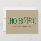 グリーン&タン小妖精や小人シェナニガンスタッフクリスマスパーティー 招待状 (正面)