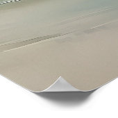 グリーン ティール モダン ビーチ オーシャン ペインティング ポスター (角)