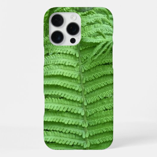 グリーン テクスチャ シダ植物 iPhoneケース (裏面)