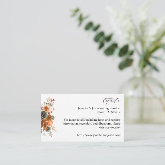 グリーン&テラコッタフローラエンクロージャカード エンクロージャーカード (スタンド正面)