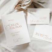 グリーン&テラコッタ結婚のカラーパレットカード 出欠カード