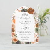 グリーン&テラコッタ結婚フローラズS2 VLN – アーチW 招待状 (スタンド正面)