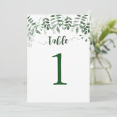 グリーン テーブルナンバー 5x7 (スタンド正面)