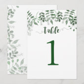 グリーン テーブルナンバー 5x7 (正面/裏面)