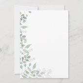 グリーン テーブル ナンバー 5x7 招待状 (裏面)