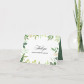 グリーン デスティネーション ブライダル シャワー 感謝カード (正面)