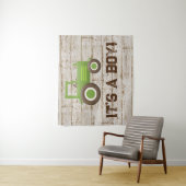 グリーン トラクター ファーム ベイビー シャワー 男の子用 背景 タペストリー (インサイチュ)