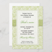 グリーン::トレンディー結婚ブライダルシャワー招待状 招待状 (正面/裏面)