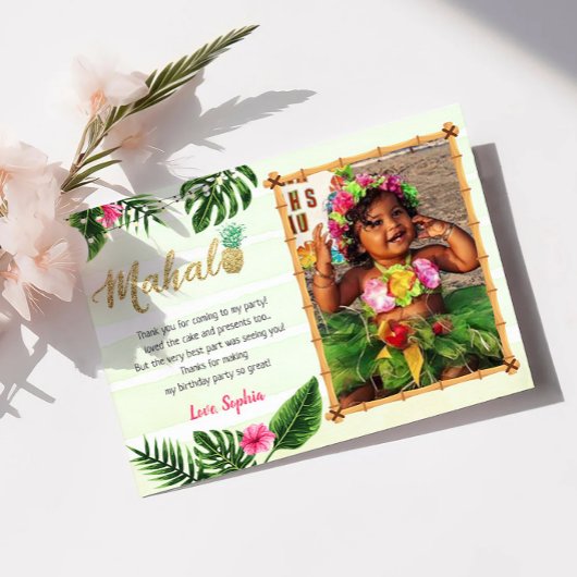 グリーン トロピカル マハロ サンクス カード