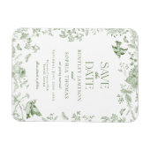 グリーン トワ・ド・ジュイ ヴィンテージ フラワー セーブ・ザ・デート マグネット (横)