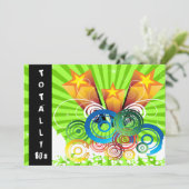 グリーン・トータル80年代のレトロパーティの招待状 招待状 (スタンド正面)