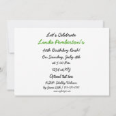 グリーン・トータル80年代のレトロパーティの招待状 招待状 (裏面)