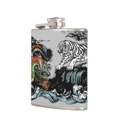 グリーン・ドラゴン対ホワイト・タイガー フラスク (左)